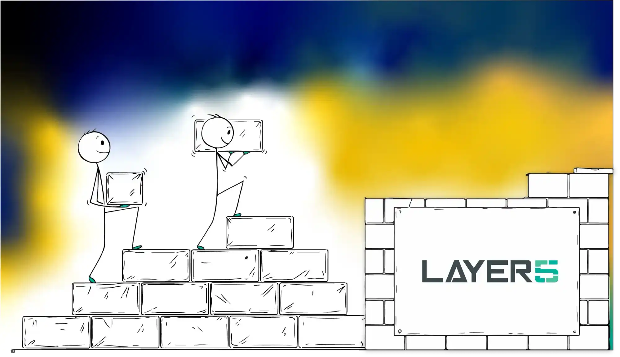 Five holding Layer5 banner