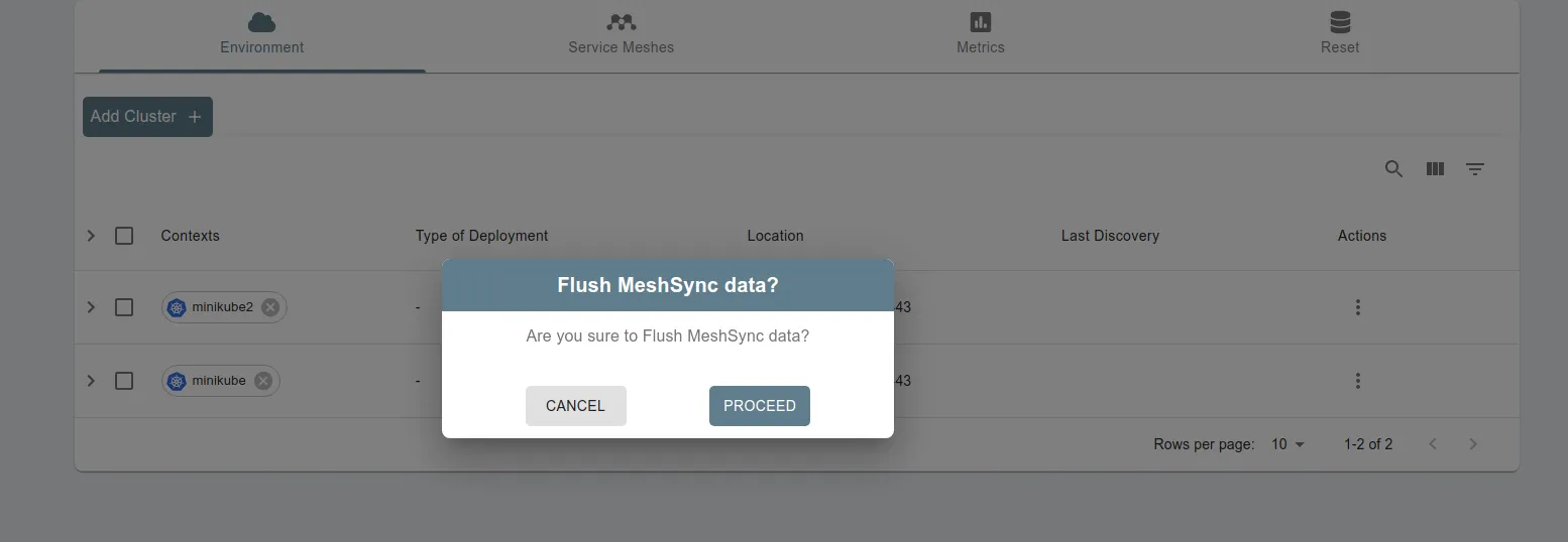 flushing MeshSync data