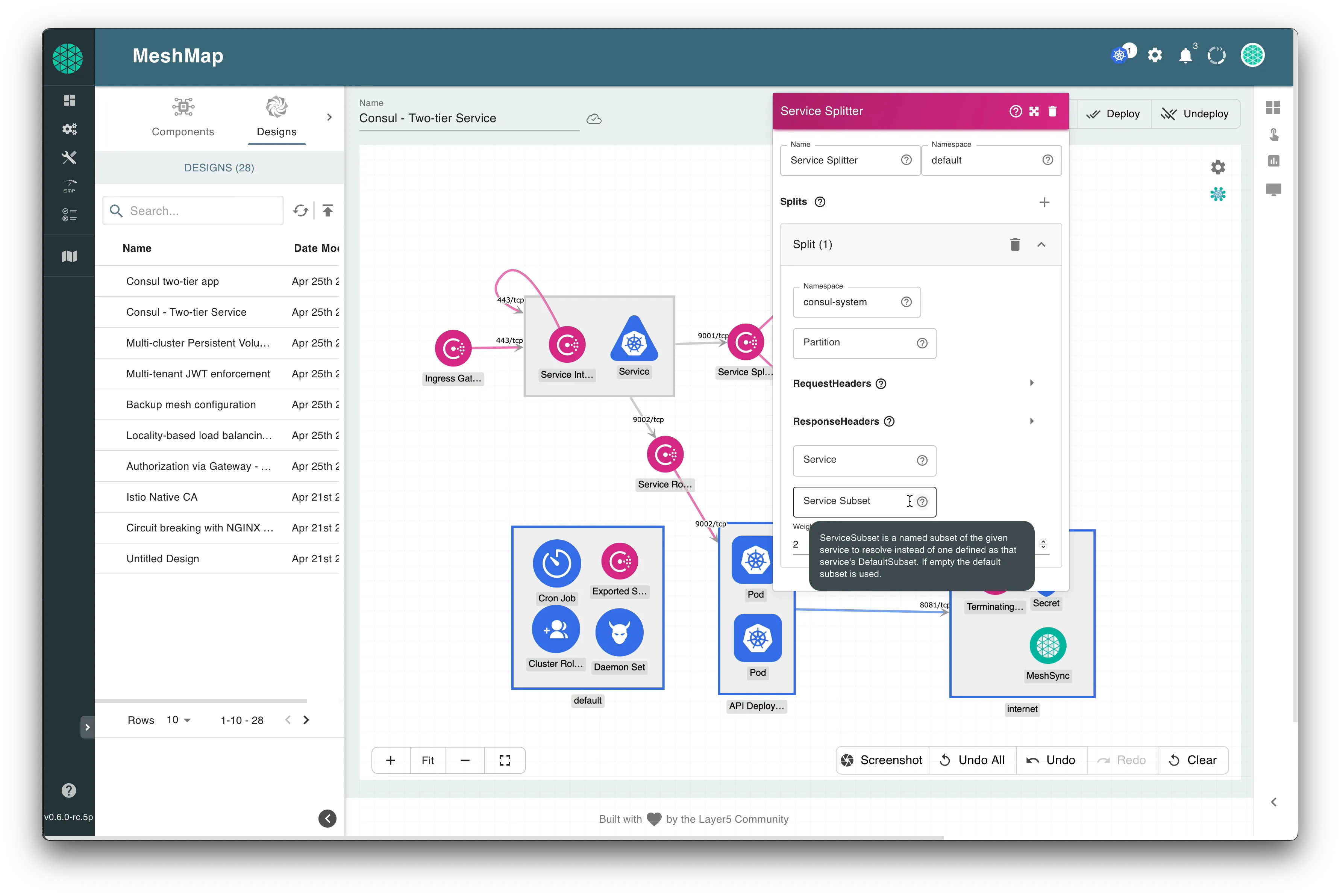 Layer5 MeshMap in Meshery Docker Extension